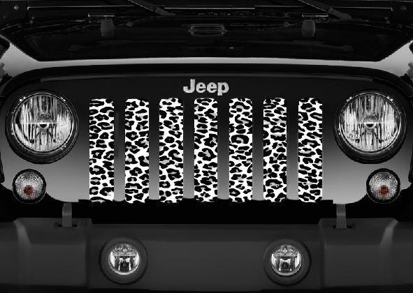 Platinum White Leopard Print Grille Insert