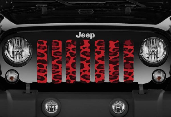 Platinum Wild Red Leopard Print Grille Insert