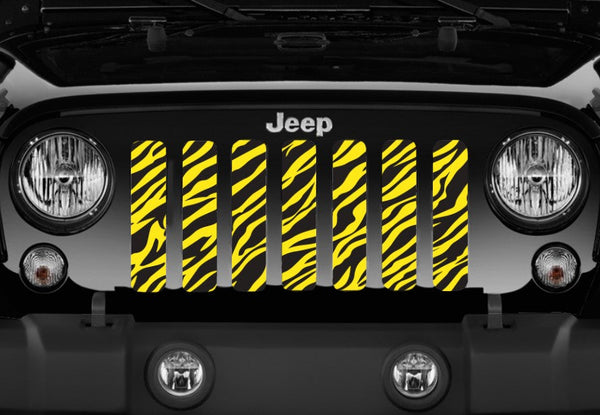 Platinum Yellow Zebra Print Grille Insert