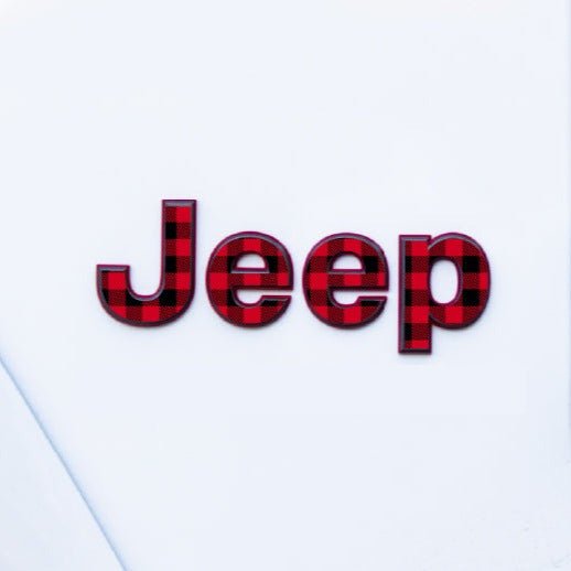 Emblem Decal set for Jeep Wrangler  Plaid