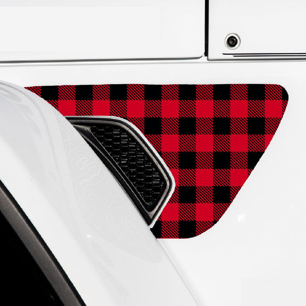 Fender Vent Decal Set | Plaid - fits Wrangler JL & Gladiator JT