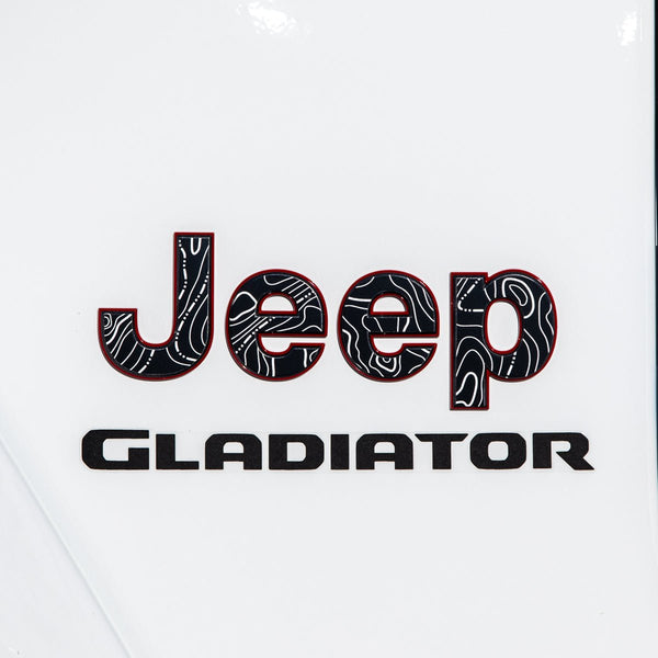 Emblem Decal set for Jeep Gladiator | Topographical Map