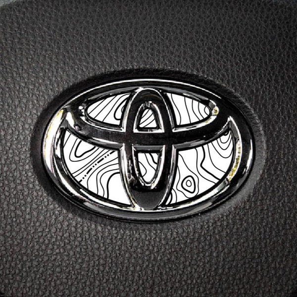 Topographical Map Steering Wheel Decal for Toyota