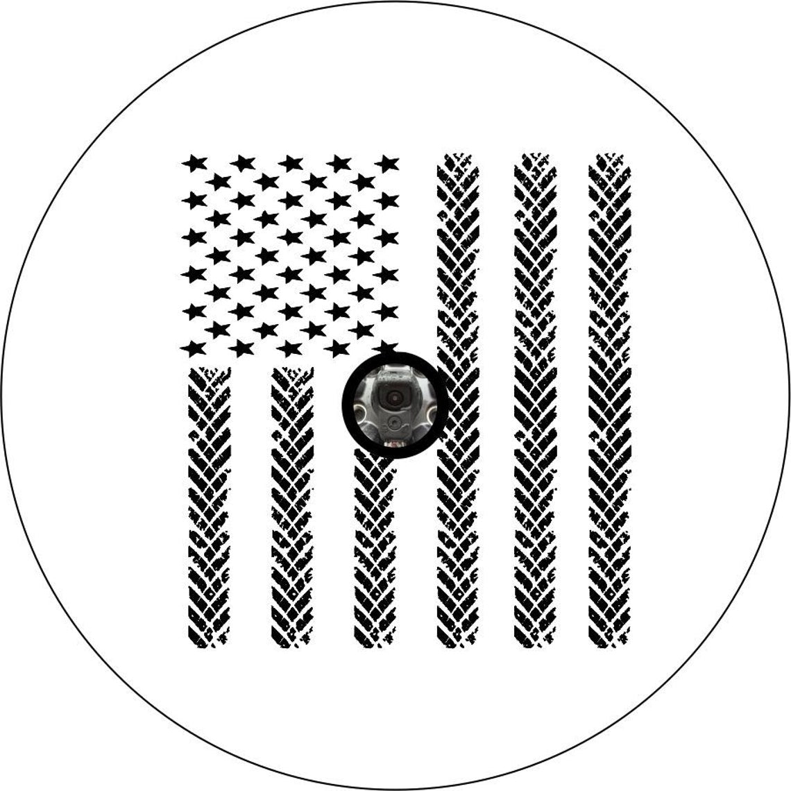 American Flag Tire Tracks