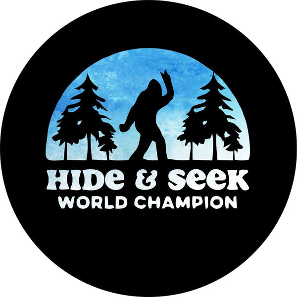 Blue Sky Bigfoot/Sasquatch Hide and Seek World Champion Spare Tire Cover