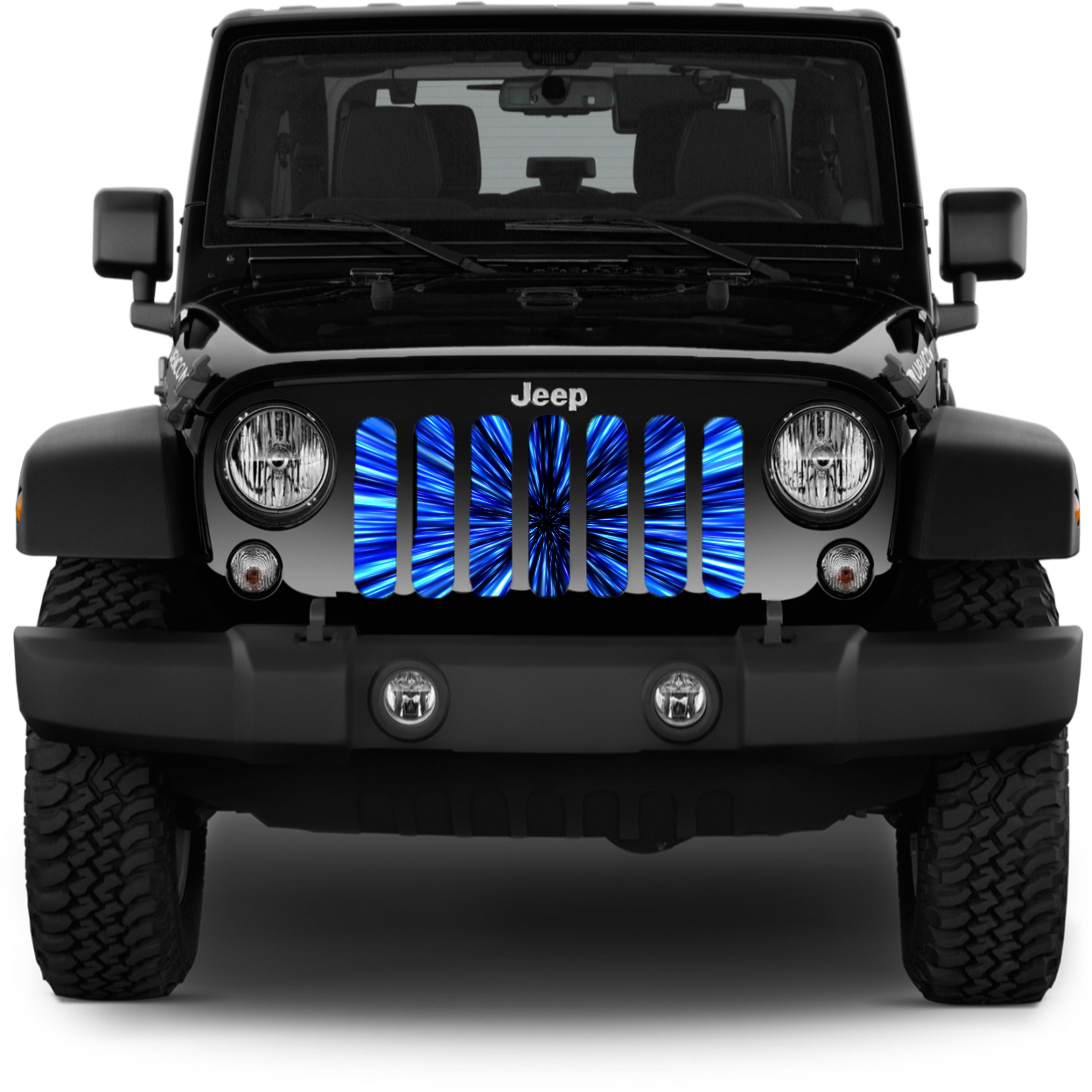 Light Speed Engaged - Blue Star Burst Jeep Grille Insert