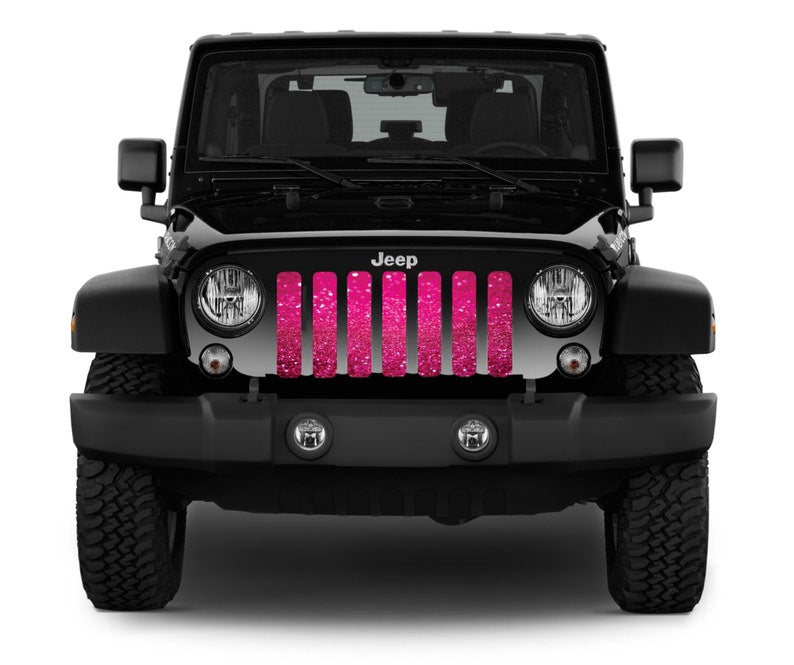 Bright Pink Fleck Jeep Grille Insert