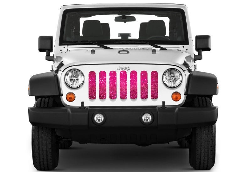 Bright Pink Fleck Jeep Grille Insert