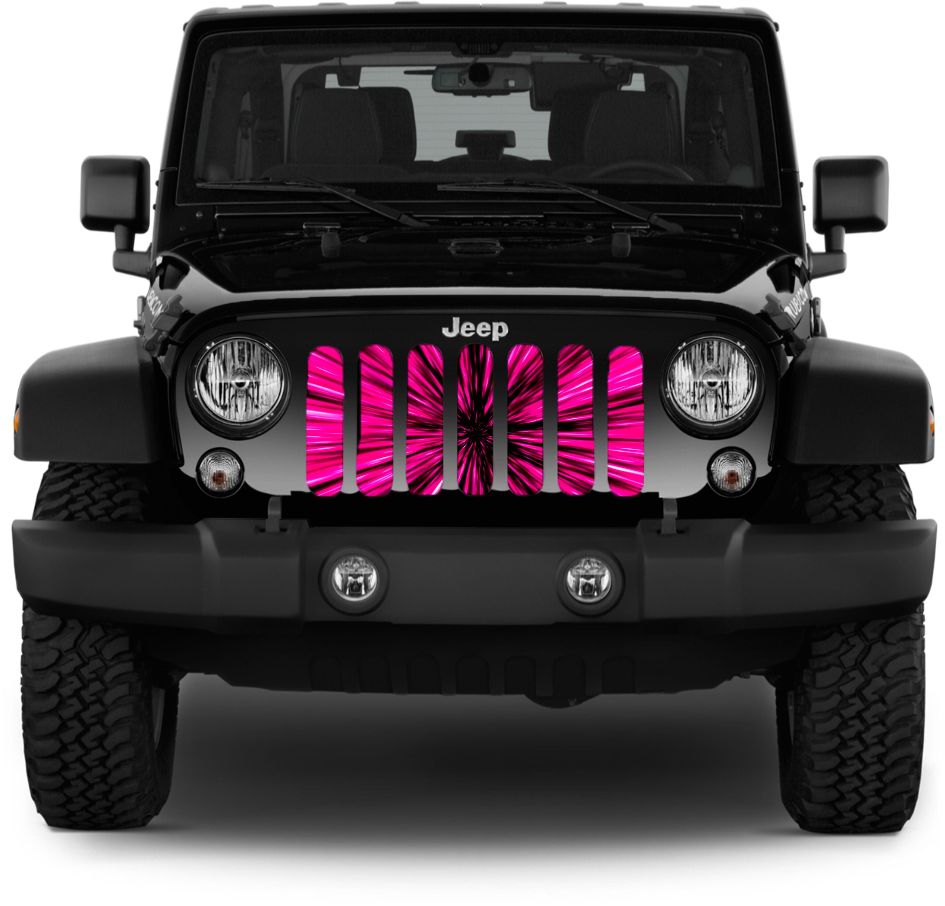 Light Speed Engaged - Hot Pink Star Burst Jeep Grille Insert