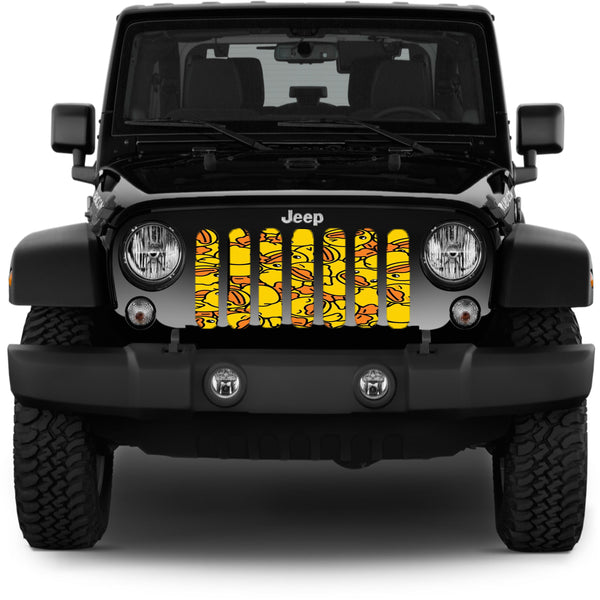 A Badling of Rubber Ducks Jeep Grille Insert