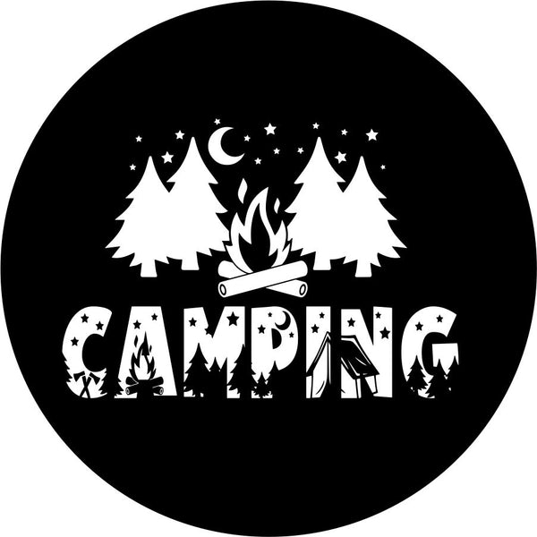 Camping with Fire and Trees