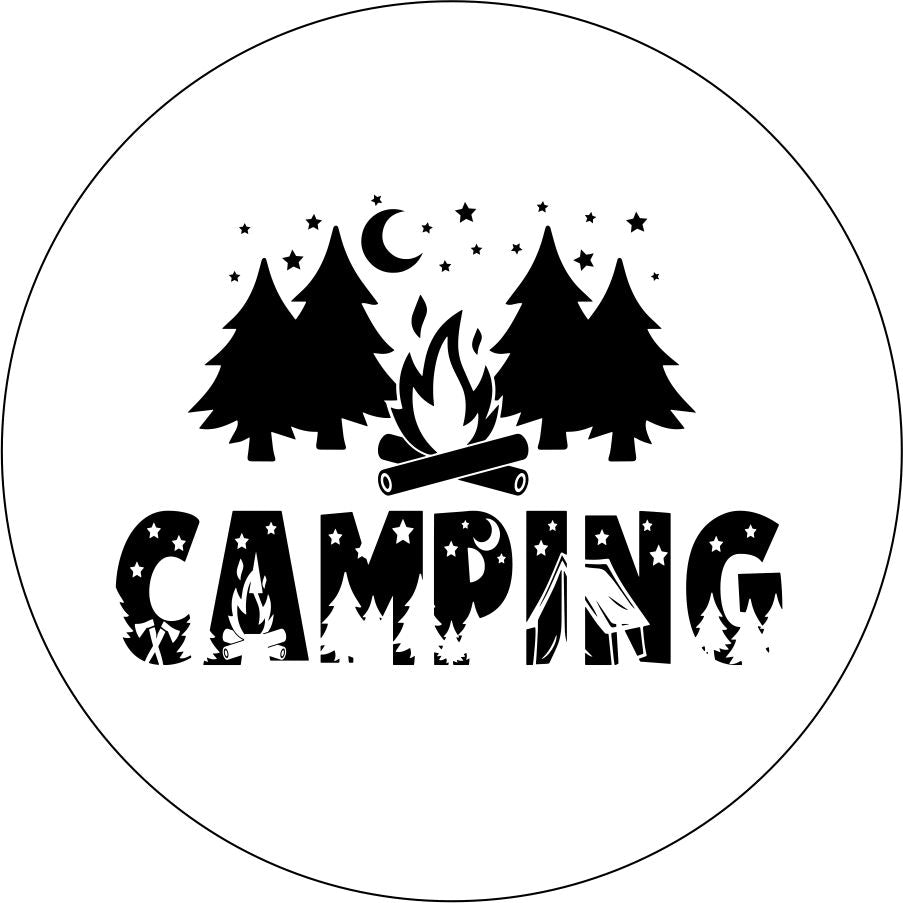 Camping with Fire and Trees
