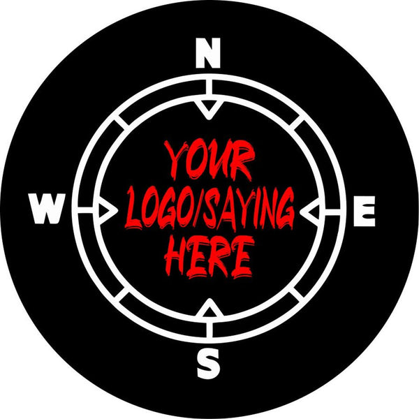 Compass With Your Saying or Logo Custom Spare Tire Cover