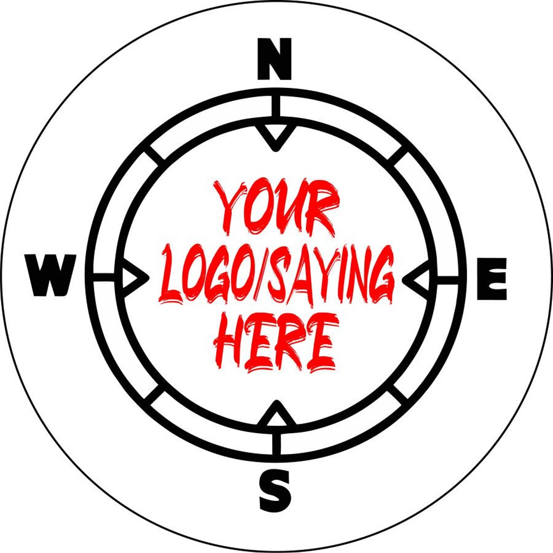 Compass With Your Saying or Logo Custom Spare Tire Cover