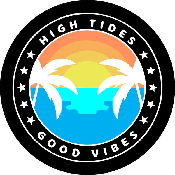 High Tides and Good Vibes Sunset Spare Tire Cover