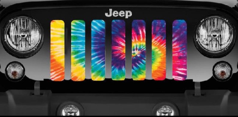 Hippie Life Tie Dye Mesh Grille Insert for Jeep