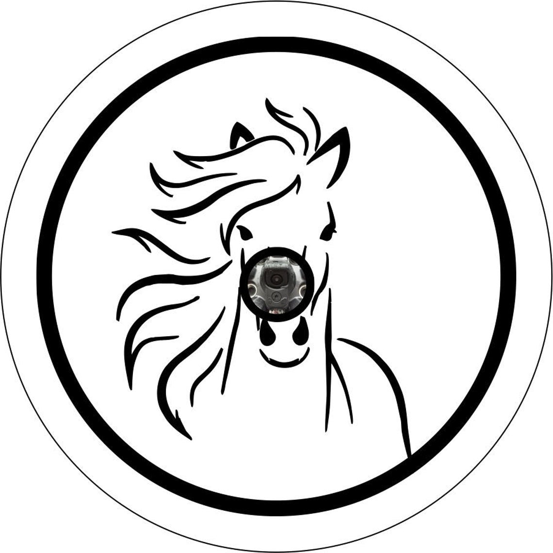 Flowing Mane Horse Spare Tire Cover for Jeep, Campers, RV, Broncos, & More