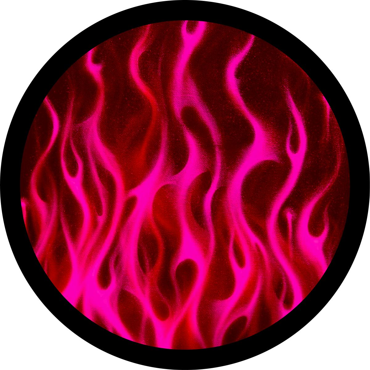 Hot Pink Flame, Pink Spare Tire Cover Designs for Jeep, Bronco, RV, Campers, and more