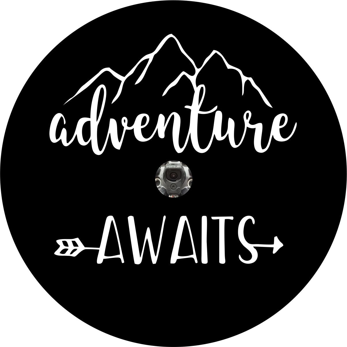 Adventure Awaits Mountain and Arrow