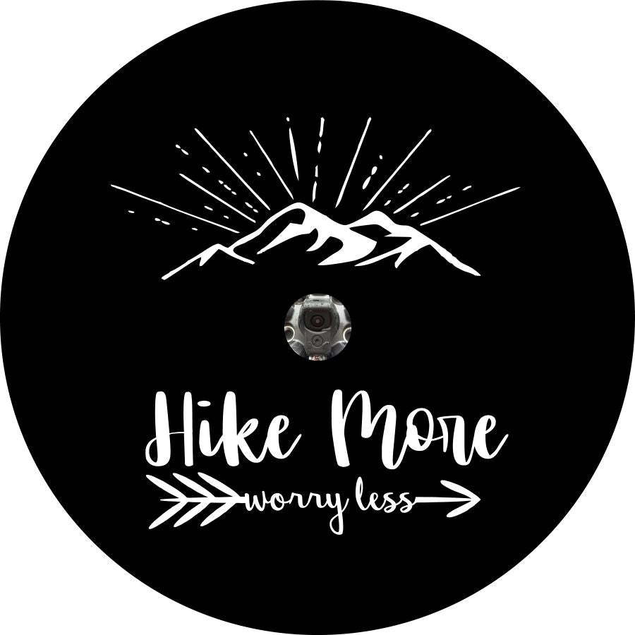 Hike More, Worry Less Quote + Mountain and Arrow