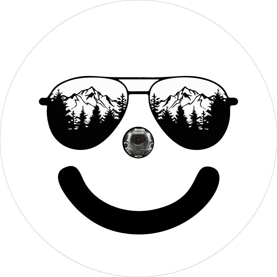 Sunglasses in the Mountains Smiley Face