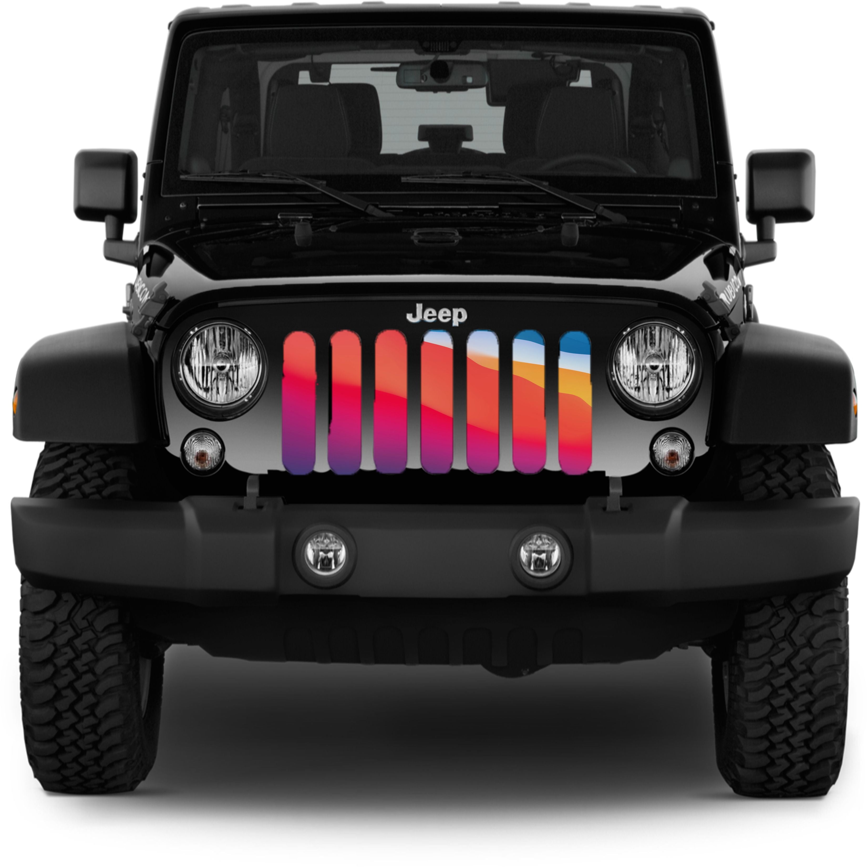Multicolor Mountain Ombre Grille Insert for Jeep