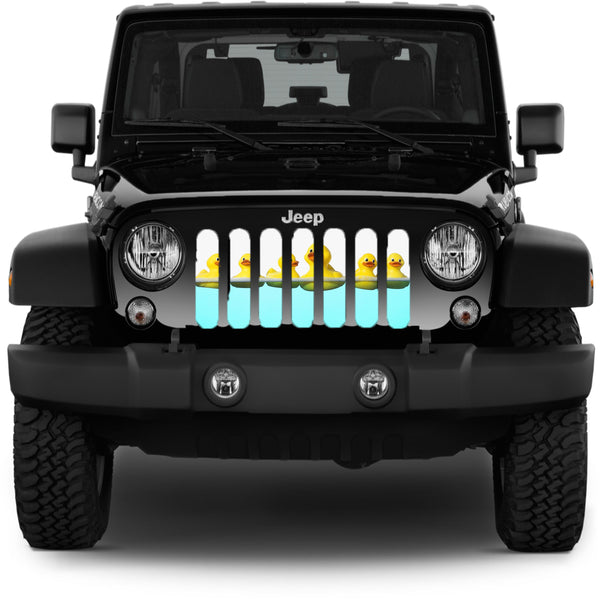 Rubber Ducks Floating in the Water Jeep Grille Insert Design