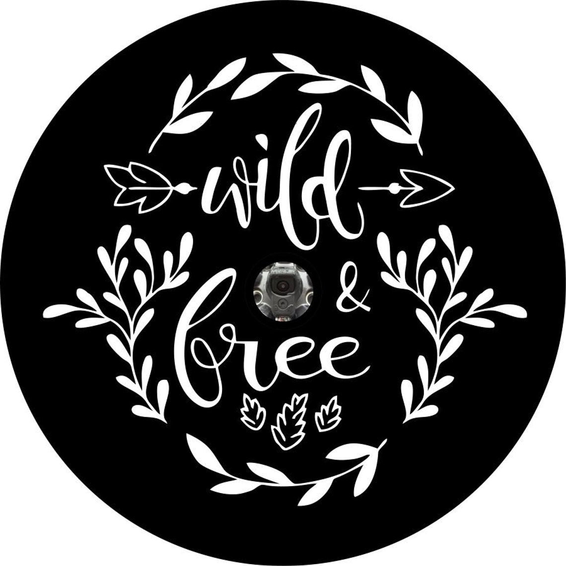 Wild and Free Floral with Arrow Spare Tire Cover