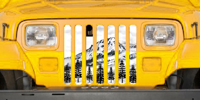 Winter Mountain Pine Grille Insert for Jeep