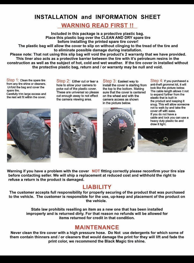 Instruction on How to install a spare tire cover from spare-tirecovers.com