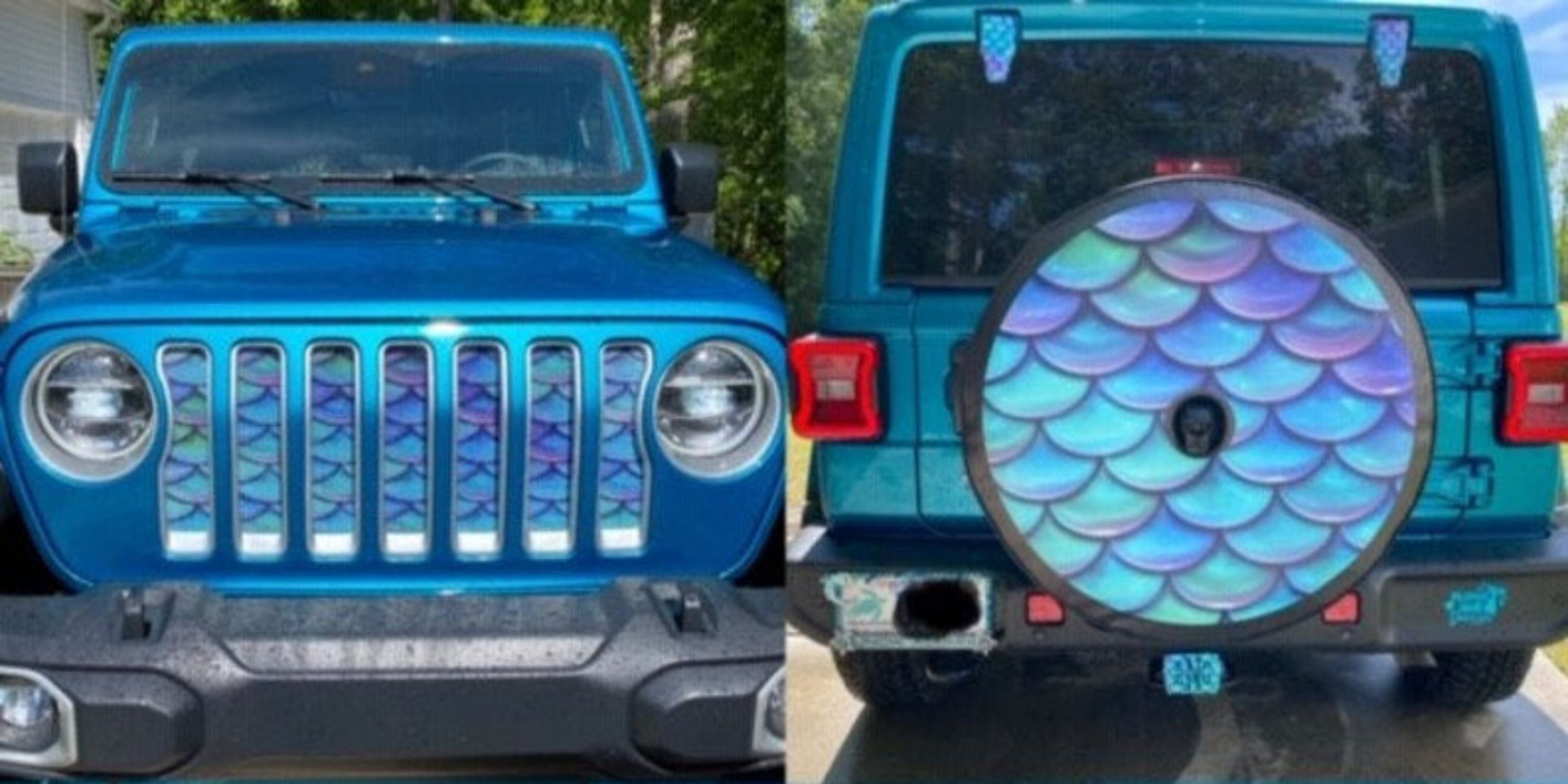 Mermaid Scales Jeep Grille Insert